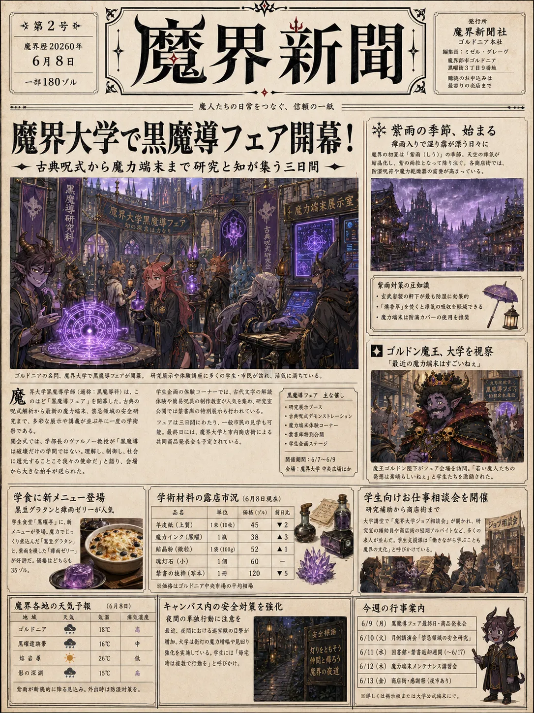 魔界新聞 1面