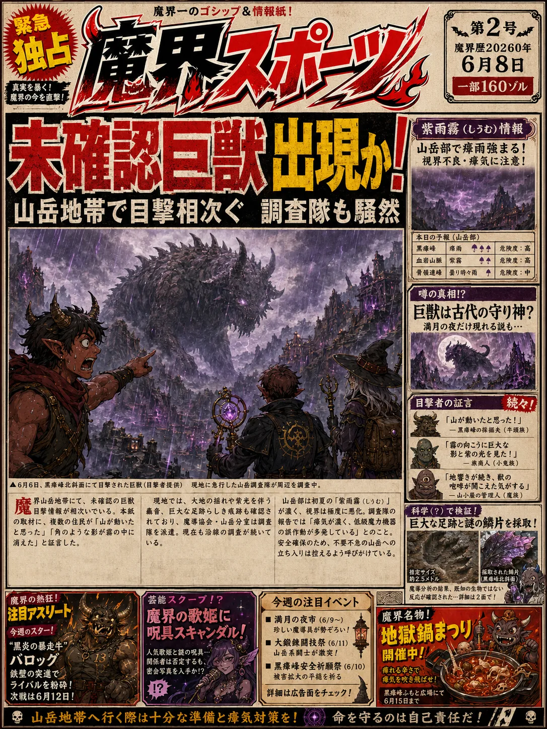 魔界スポーツ 1面
